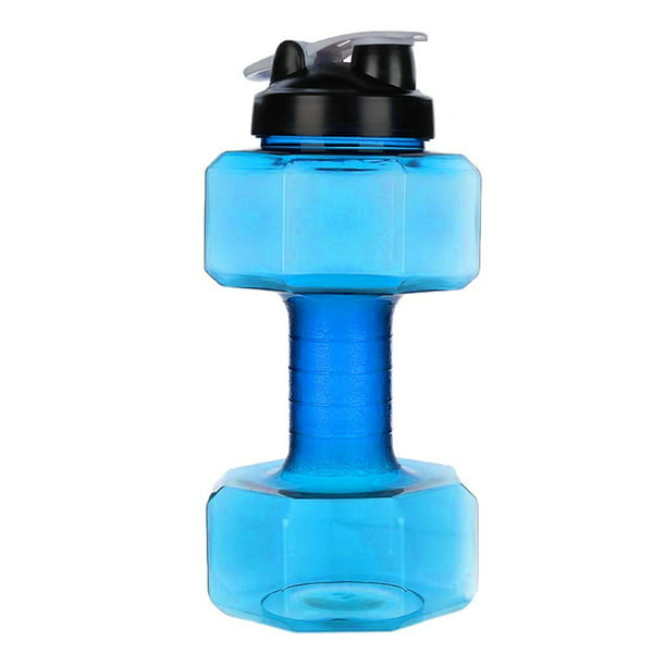 2.6L WATER BOTTLE SPORTS DUMBBELL DUMBELL SHAPED GYM JUG WORKOUT FITNESS PROTEIN